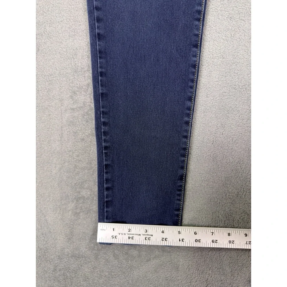 Michael‎ Kors Jeans Womens 10 Blue Dark Wash Denim Mid Rise Izzy Skinny Ankle